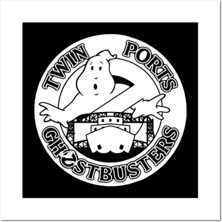 Twin Ports Ghostbusters Logo Black & White Posters and Art